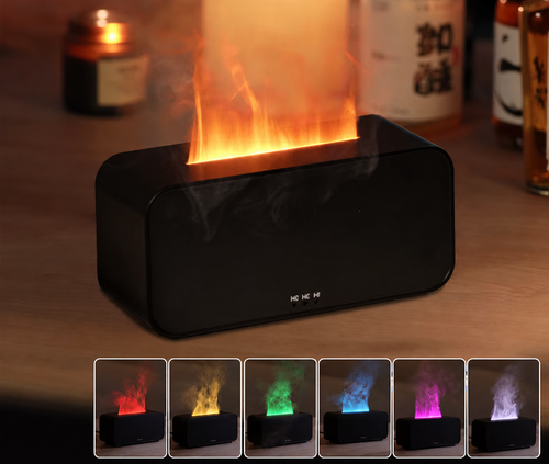 EmberGlow Flame Diffuser | Cozy Fireplace Glow + Aromatherapy Mist