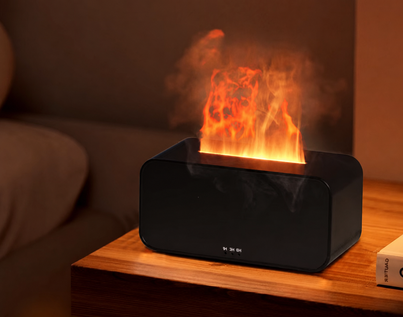EmberGlow Flame Diffuser | Cozy Fireplace Glow + Aromatherapy Mist